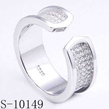 Anillo de plata Zirconia 925 de ajuste personalizado (S-10149)